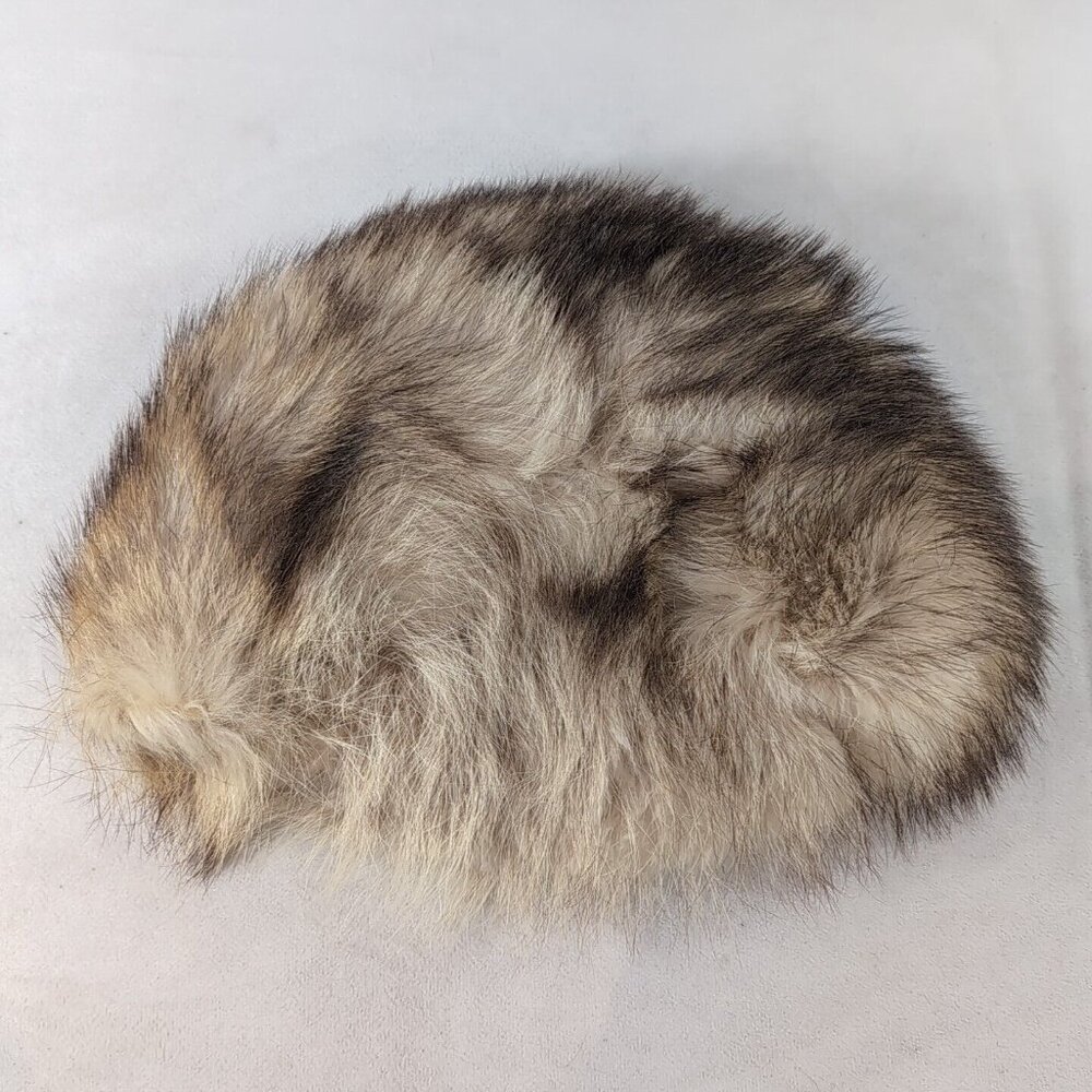 Vintage Vittorio Creation Genuine Fur Hat Men's Women's Winter Canada Tan Beige